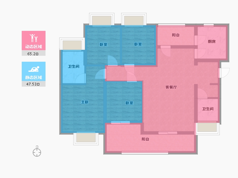 广东省-深圳市-金融街华发融御花园科能路-100.00-户型库-动静分区