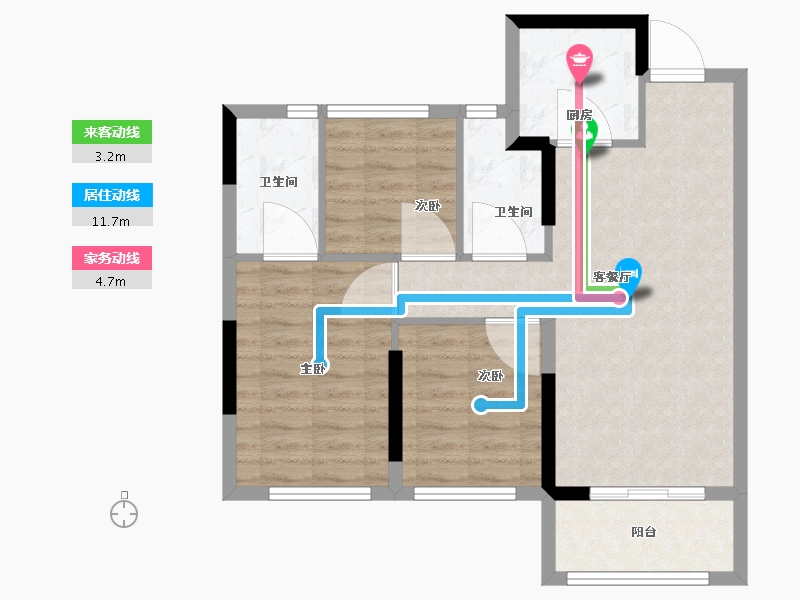 福建省-福州市-长乐三木翡丽府-71.01-户型库-动静线