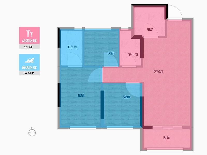 福建省-福州市-长乐三木翡丽府-71.01-户型库-动静分区