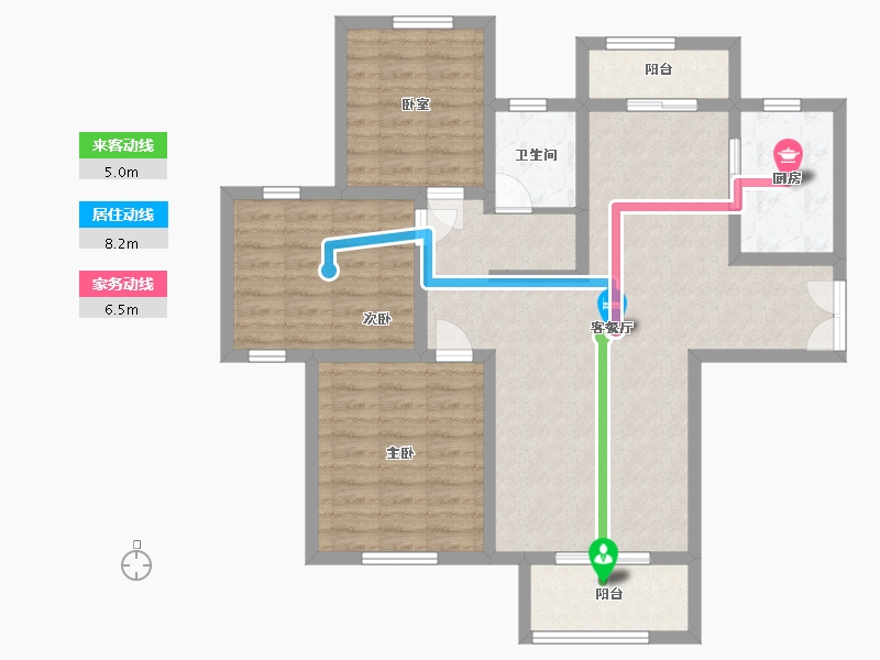 河南省-许昌市-建业森林半岛-94.40-户型库-动静线