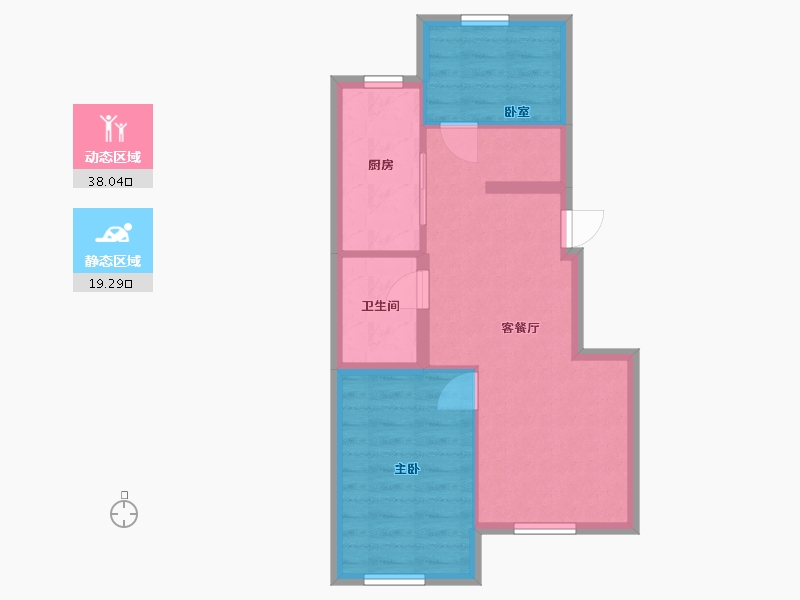 北京-北京市-中海学仕里-63.00-户型库-动静分区