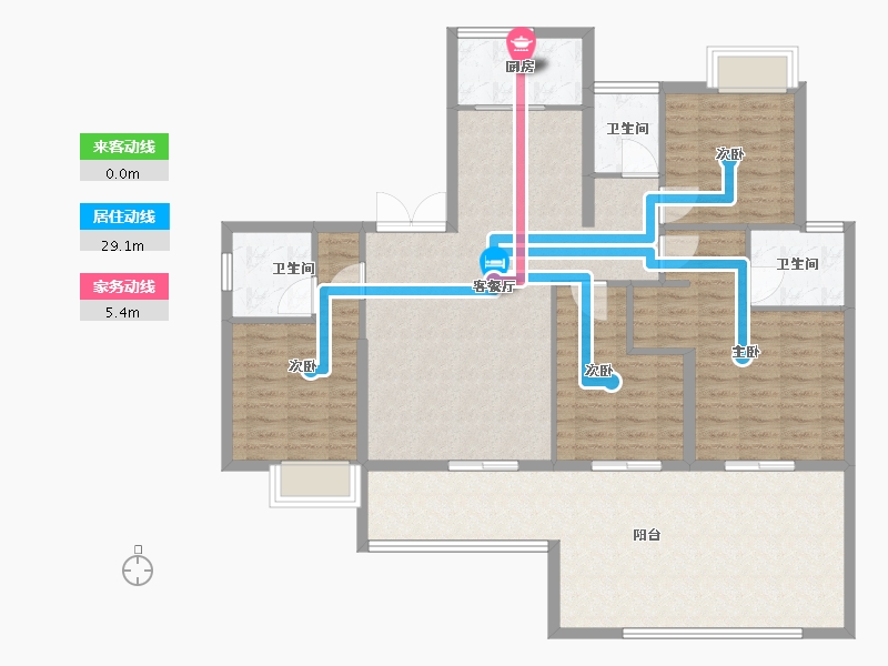 福建省-福州市-中建元亨府-132.00-户型库-动静线