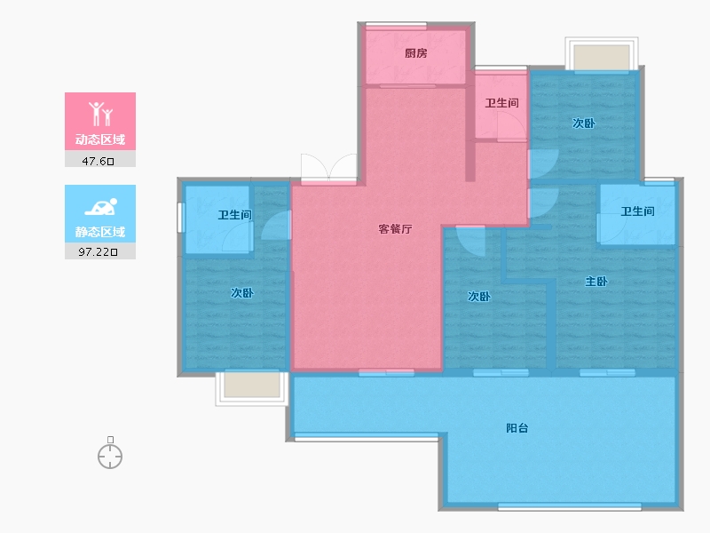 福建省-福州市-中建元亨府-132.00-户型库-动静分区