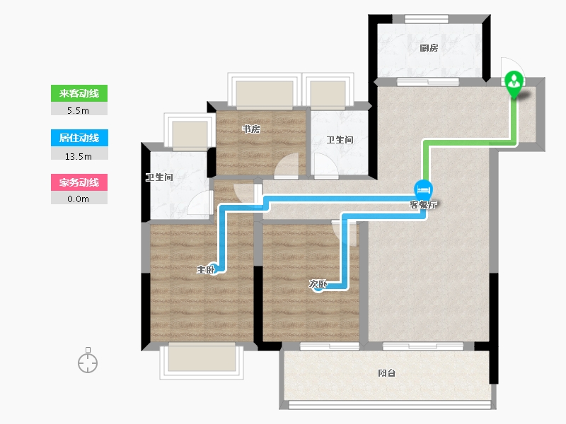 湖北省-武汉市-博大学府城-78.00-户型库-动静线