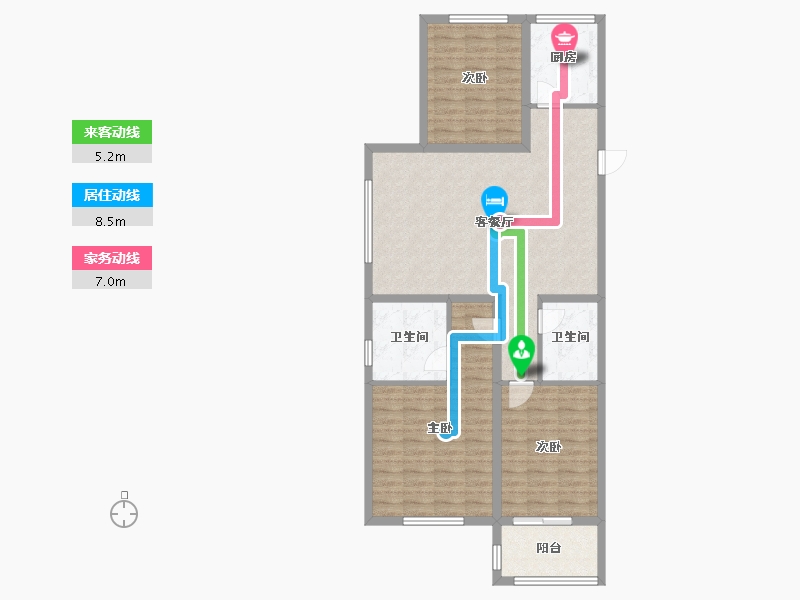 山西省-吕梁市-悦·东方-103.20-户型库-动静线