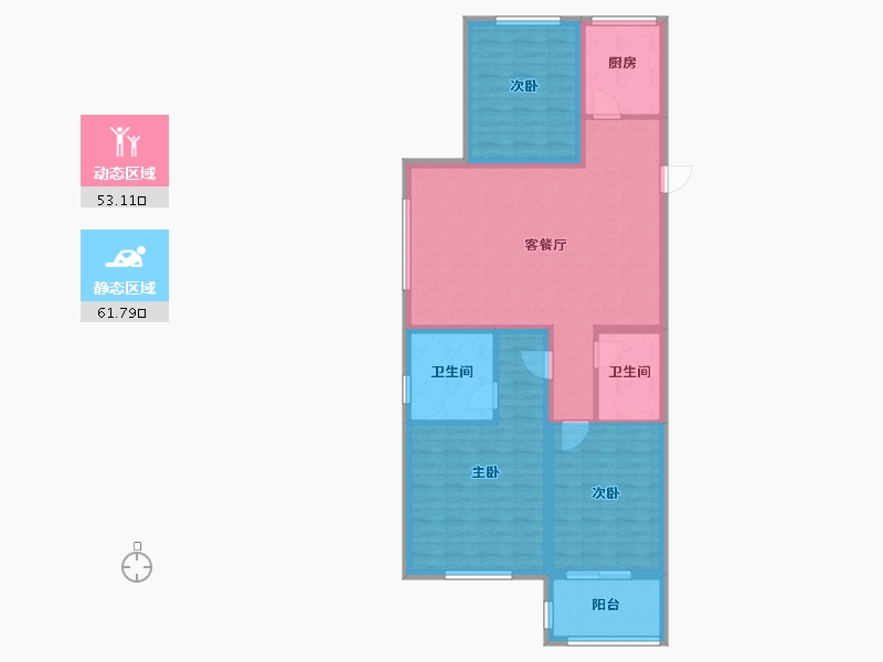 山西省-吕梁市-悦·东方-103.20-户型库-动静分区