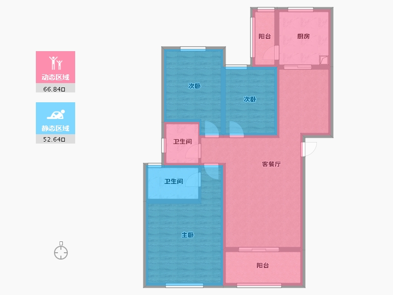 陕西省-西安市-雅荷盛世名城-105.73-户型库-动静分区