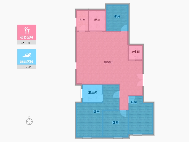 四川省-成都市-建发天府养云-111.22-户型库-动静分区