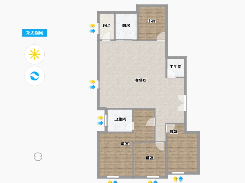 四川省-成都市-建发天府养云-111.22-户型库-采光通风