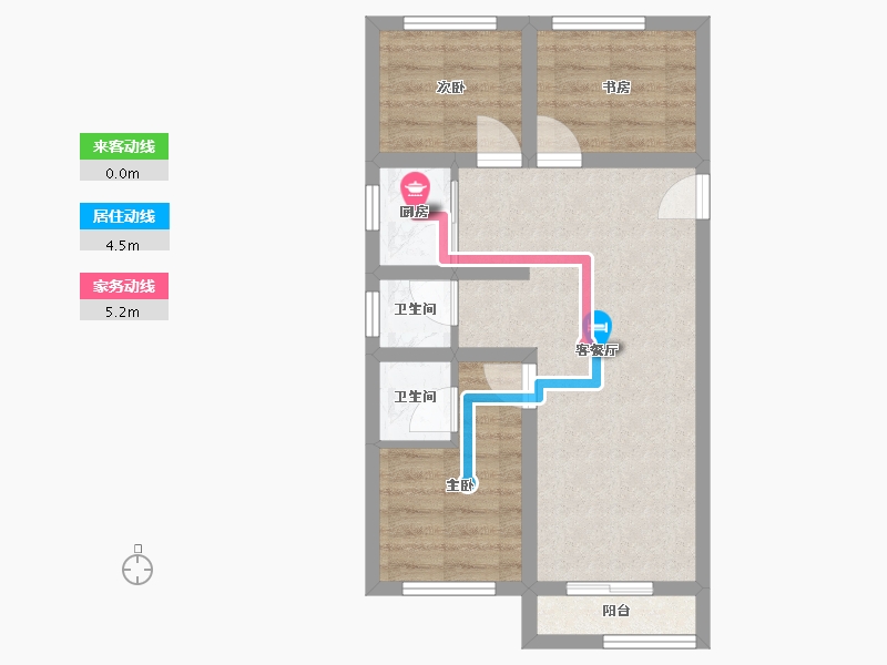 河北省-保定市-汇元玖號院-52.15-户型库-动静线