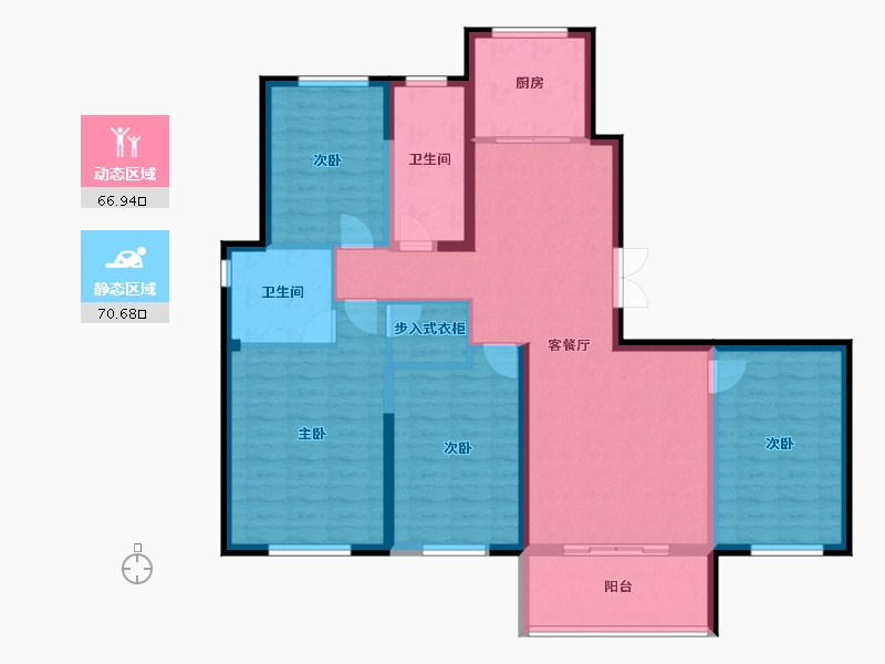 江苏省-连云港市-孔望尚府-123.98-户型库-动静分区