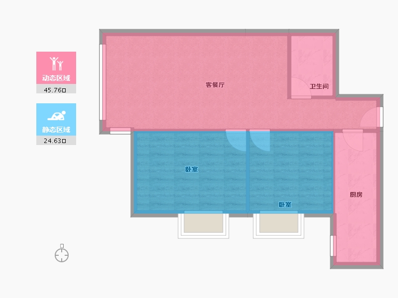 甘肃省-兰州市-怡景新苑-75.00-户型库-动静分区