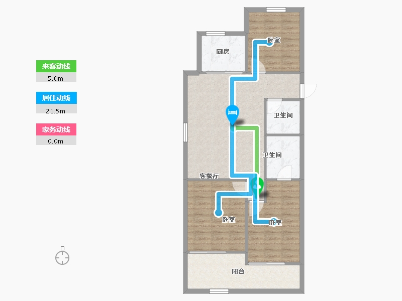 浙江省-杭州市-荷禹宸府-82.68-户型库-动静线