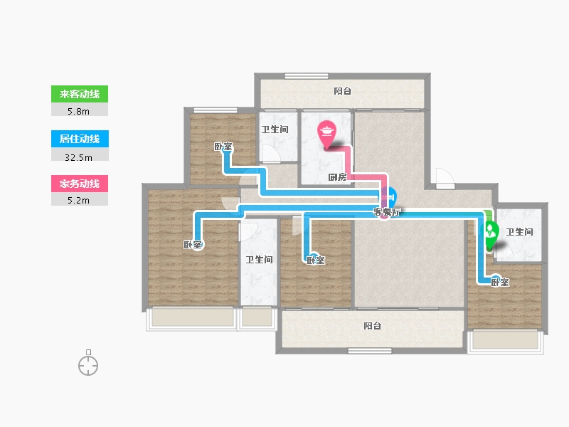 浙江省-杭州市-深圳特发澜栖府-136.86-户型库-动静线