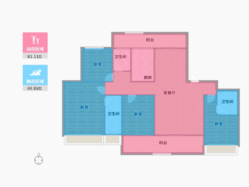 浙江省-杭州市-深圳特发澜栖府-136.86-户型库-动静分区