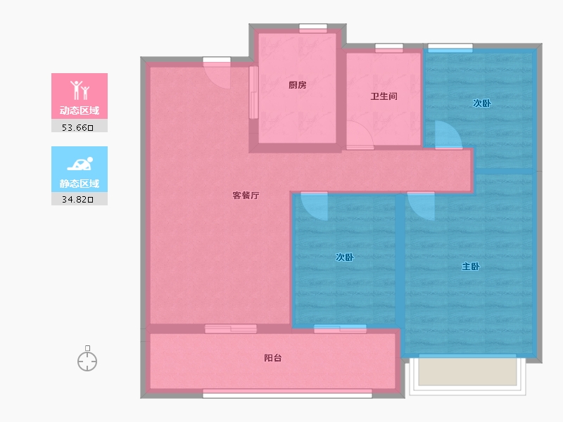 浙江省-宁波市-绿城芳菲郡-79.20-户型库-动静分区