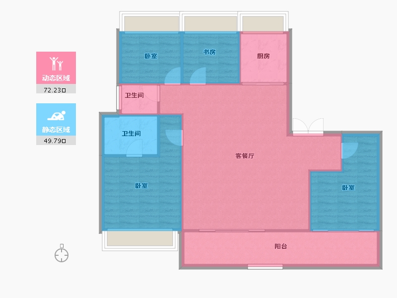 四川省-成都市-中旅千川阅-112.94-户型库-动静分区