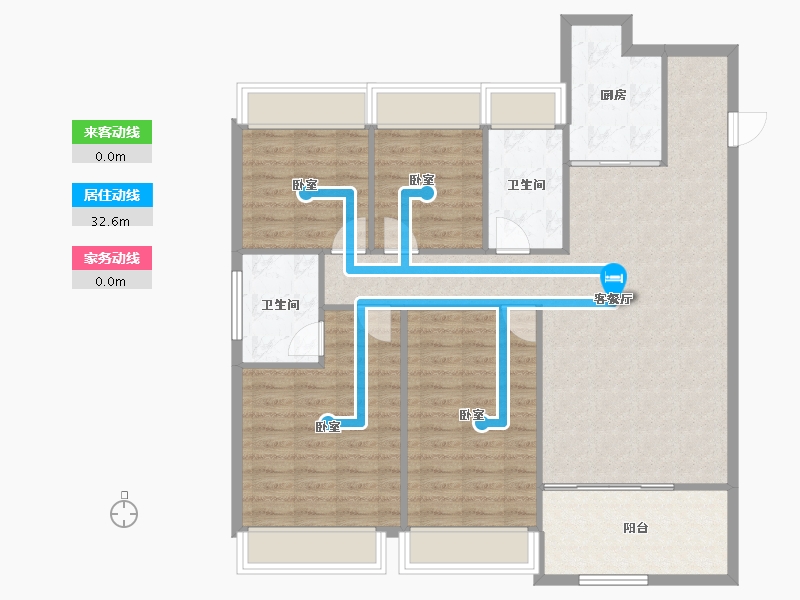 湖北省-恩施土家族苗族自治州-清江新城-110.77-户型库-动静线