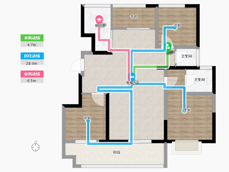 河南省-安阳市-利源·光明壹号-100.01-户型库-动静线