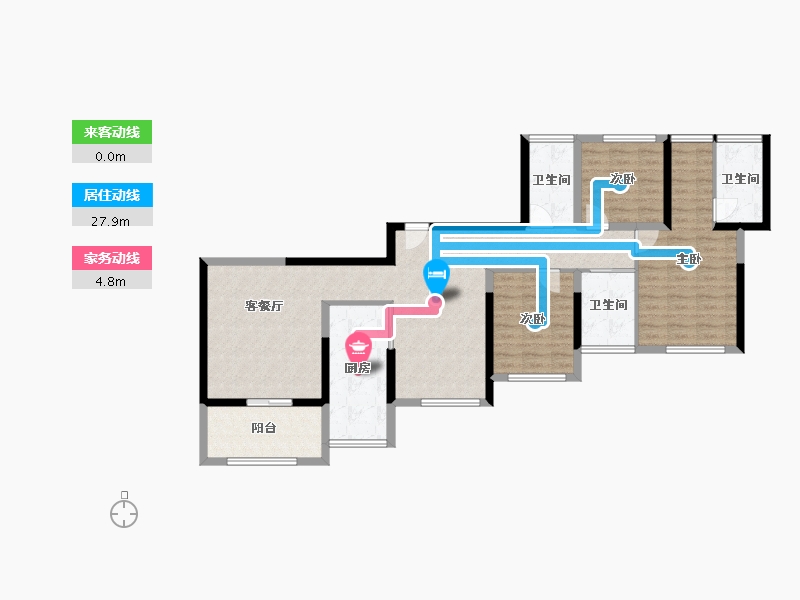 广东省-湛江市-京汉名轩-107.30-户型库-动静线