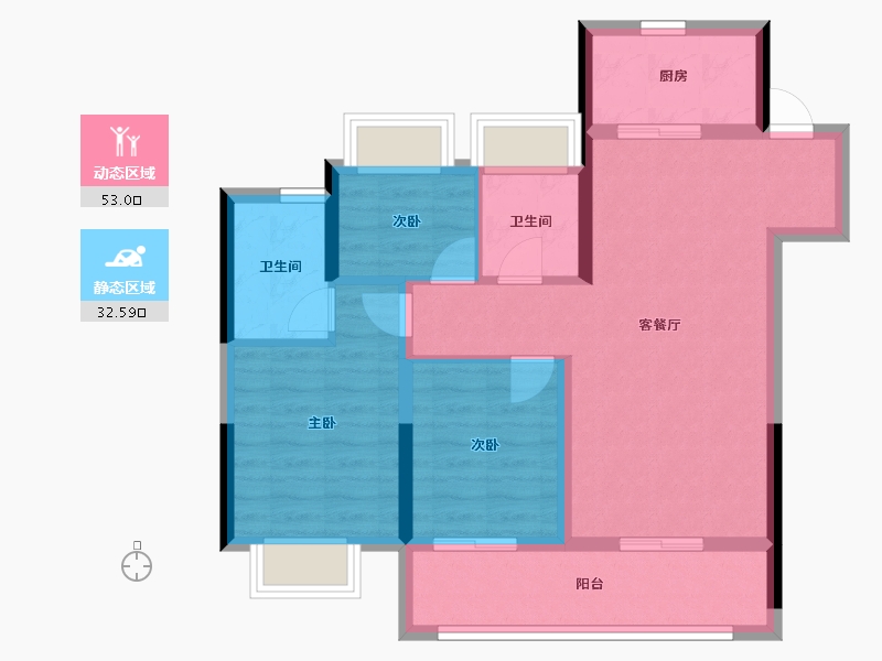 湖北省-武汉市-博大学府城-75.98-户型库-动静分区