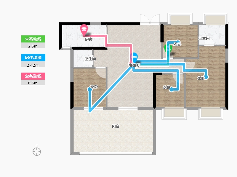 福建省-福州市-中建元亨府-120.00-户型库-动静线