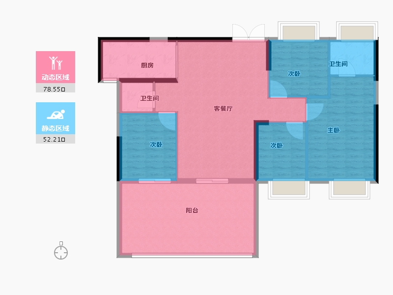 福建省-福州市-中建元亨府-120.00-户型库-动静分区