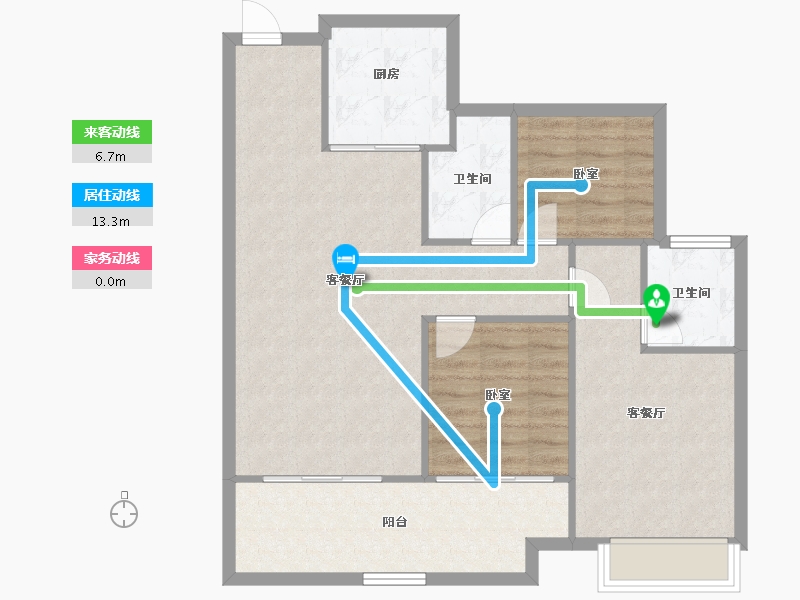 安徽省-合肥市-龙湖御湖境-88.67-户型库-动静线