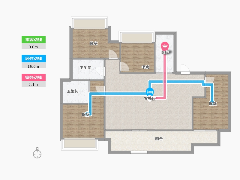 四川省-成都市-中旅千川阅-113.67-户型库-动静线