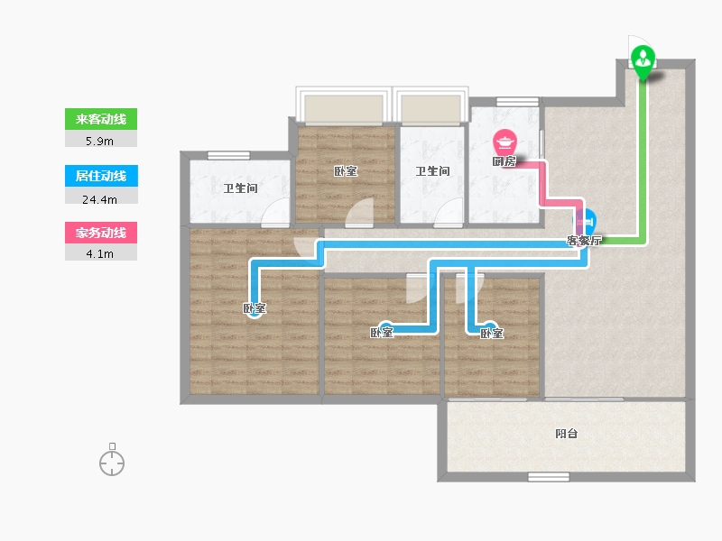 安徽省-合肥市-招商雍润府-112.78-户型库-动静线