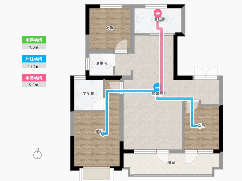 河北省-邢台市-龙门御府-76.20-户型库-动静线