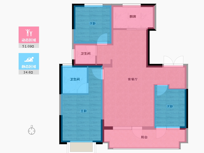 河北省-邢台市-龙门御府-76.20-户型库-动静分区