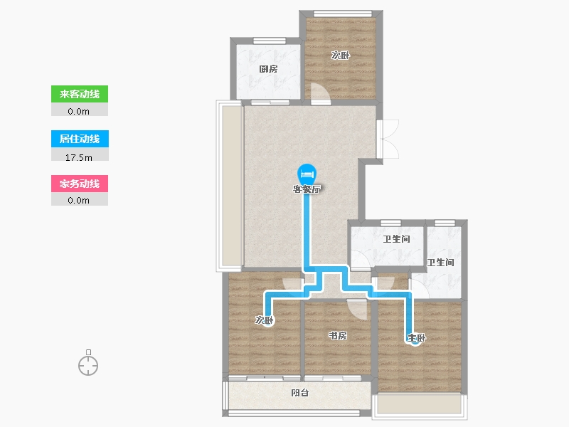 浙江省-温州市-东厦滨江上品-95.83-户型库-动静线