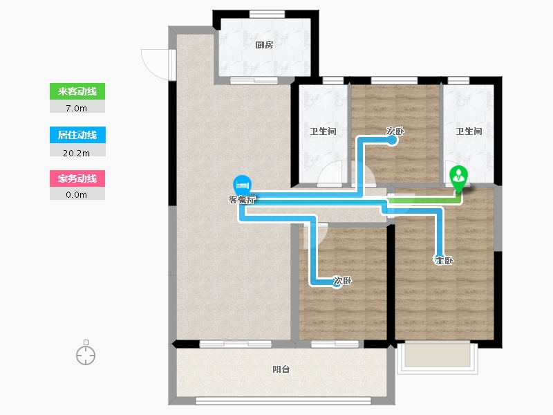 山西省-晋中市-电建地产·晋中洺悦宸苑-96.26-户型库-动静线