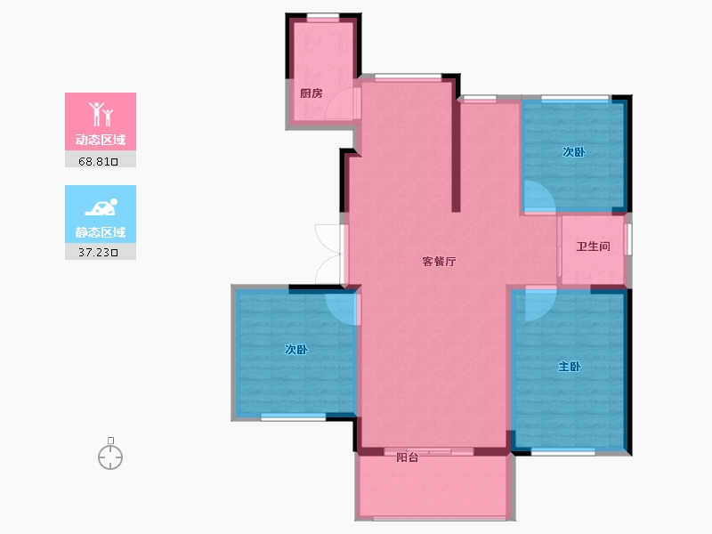 河北省-邢台市-龙门御府-96.00-户型库-动静分区