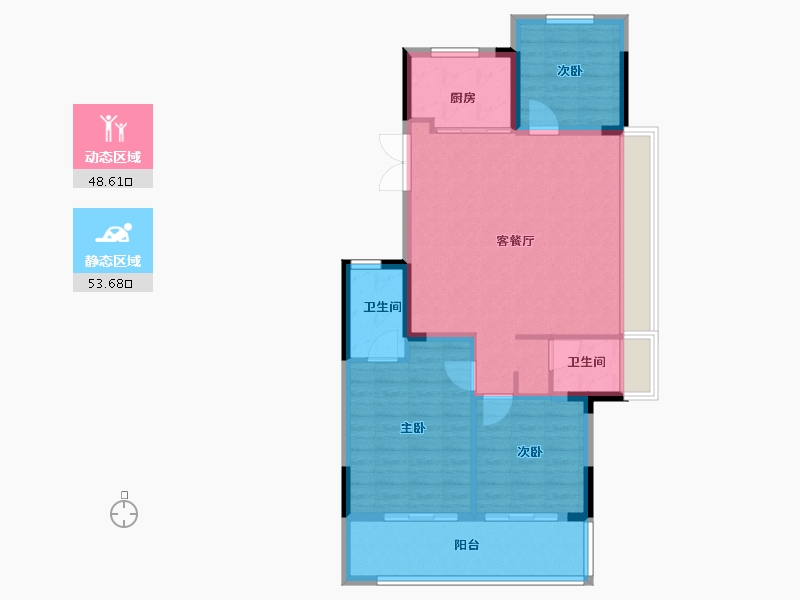 浙江省-温州市-中楠御墅-93.00-户型库-动静分区