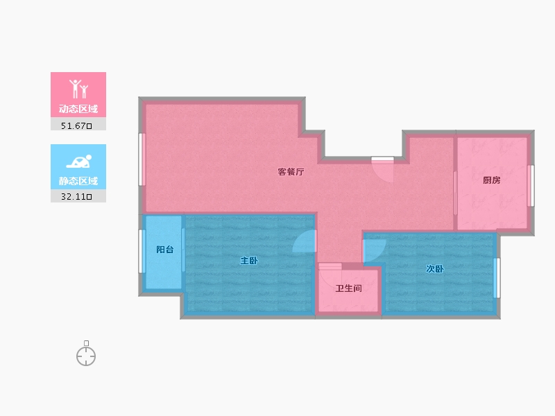 山东省-滨州市-曲艺佳苑-76.00-户型库-动静分区