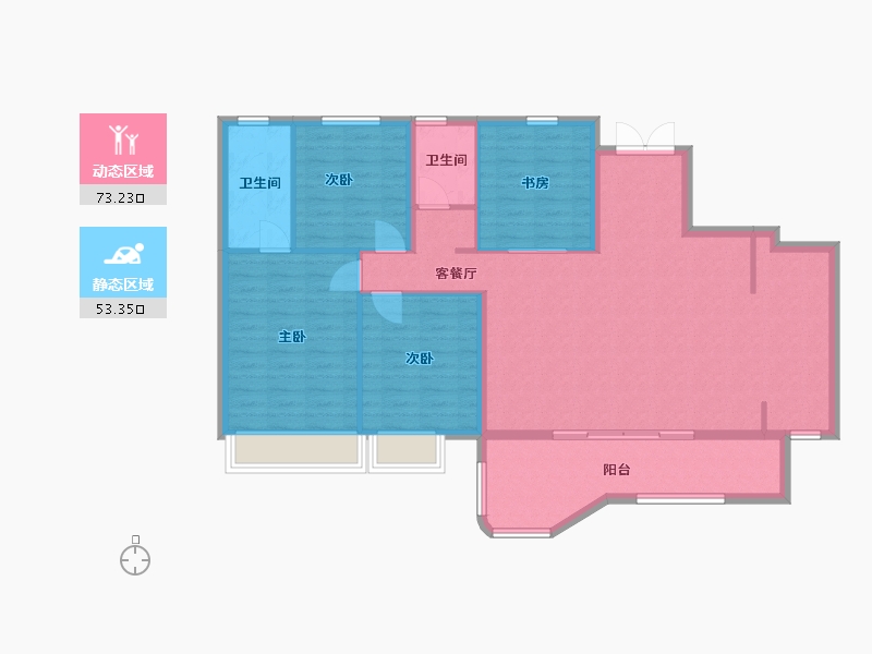 四川省-成都市-锦江悦府-114.19-户型库-动静分区