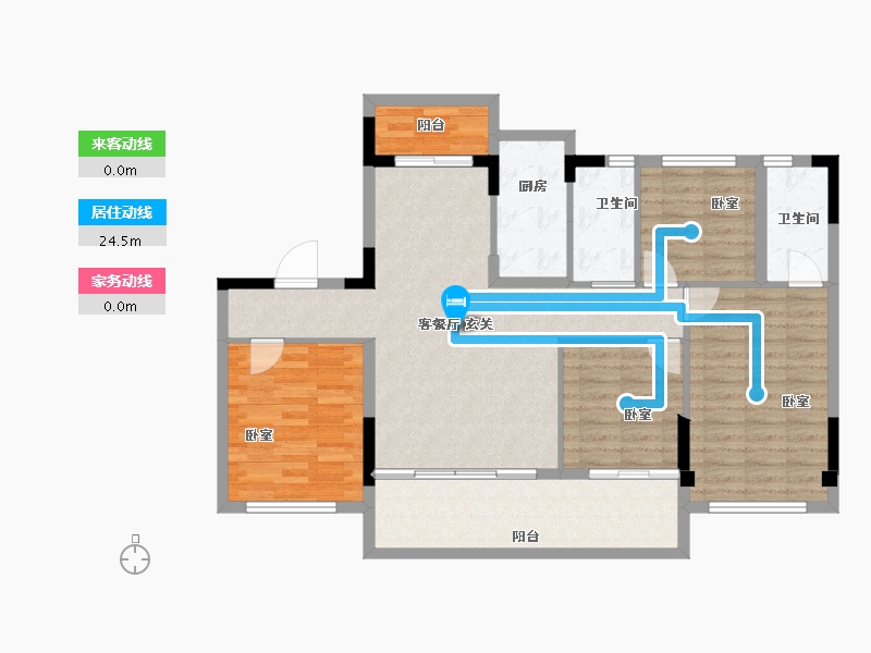 河南省-洛阳市-汝阳碧桂园二期-105.69-户型库-动静线