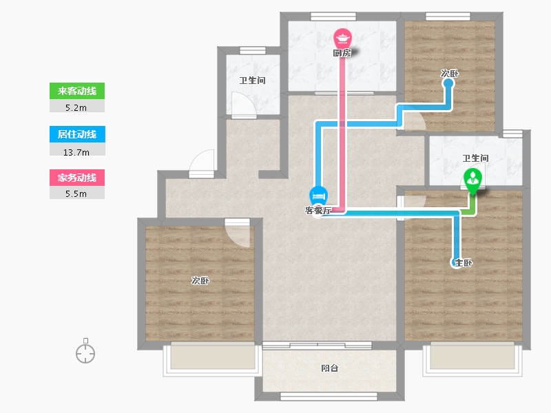 山东省-淄博市-银丰玺悦-98.01-户型库-动静线