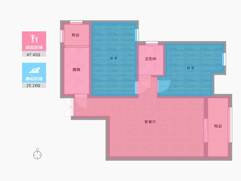 四川省-成都市-蜀尚雅筑-48.00-户型库-动静分区