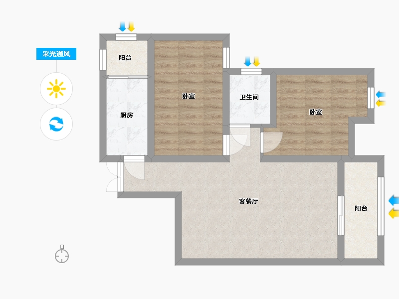 四川省-成都市-蜀尚雅筑-48.00-户型库-采光通风