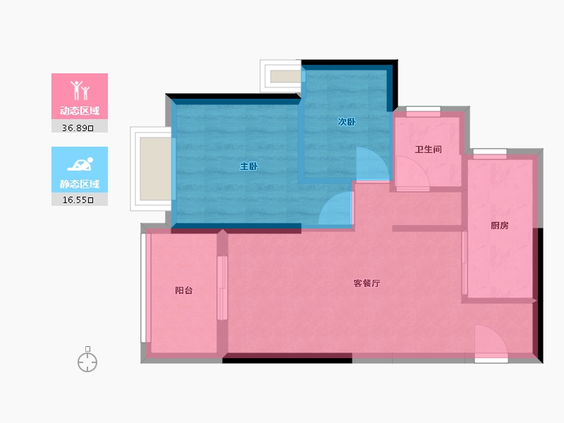 广东省-深圳市-深铁熙府-50.69-户型库-动静分区