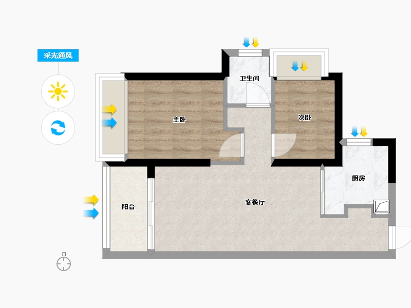 广东省-深圳市-深铁熙府-51.00-户型库-采光通风