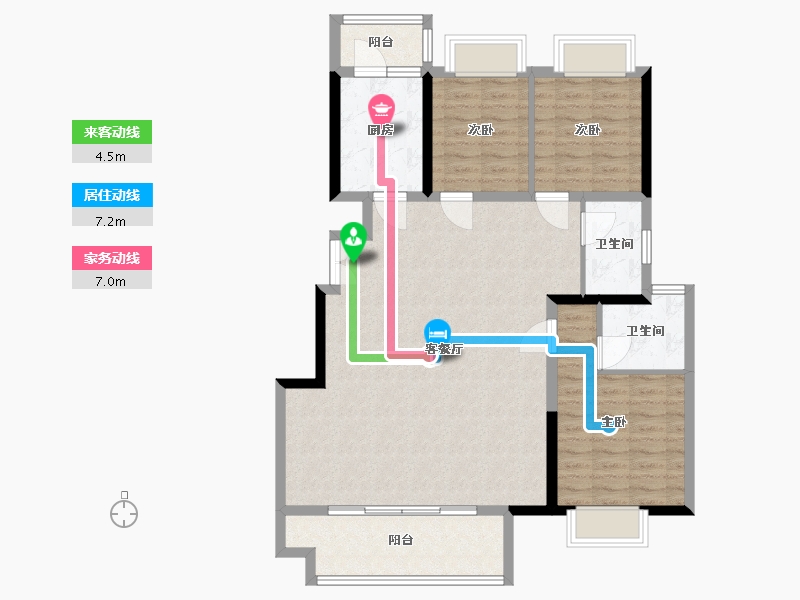 江苏省-盐城市-雍景府-106.40-户型库-动静线