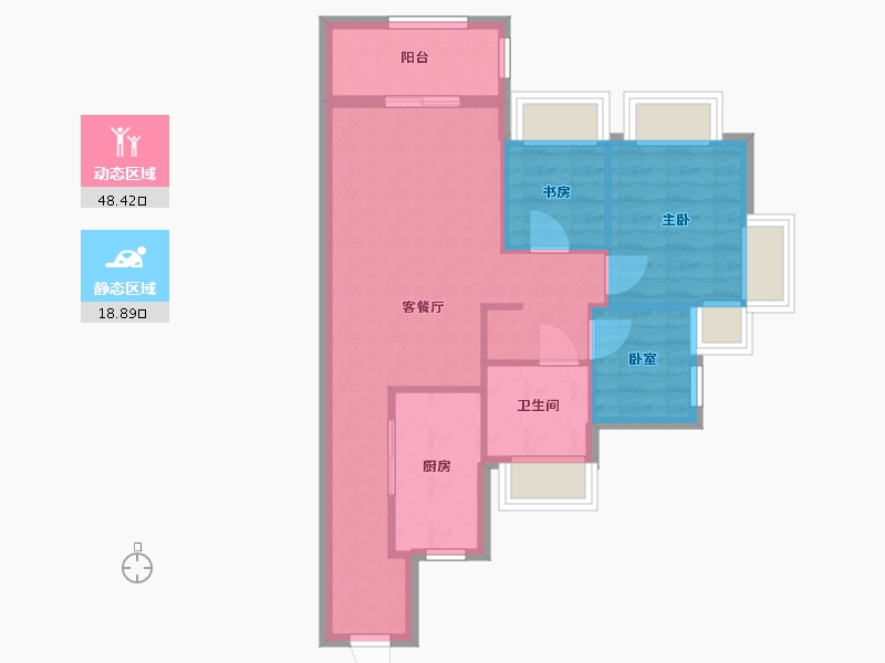 广东省-广州市-雅居乐-60.10-户型库-动静分区