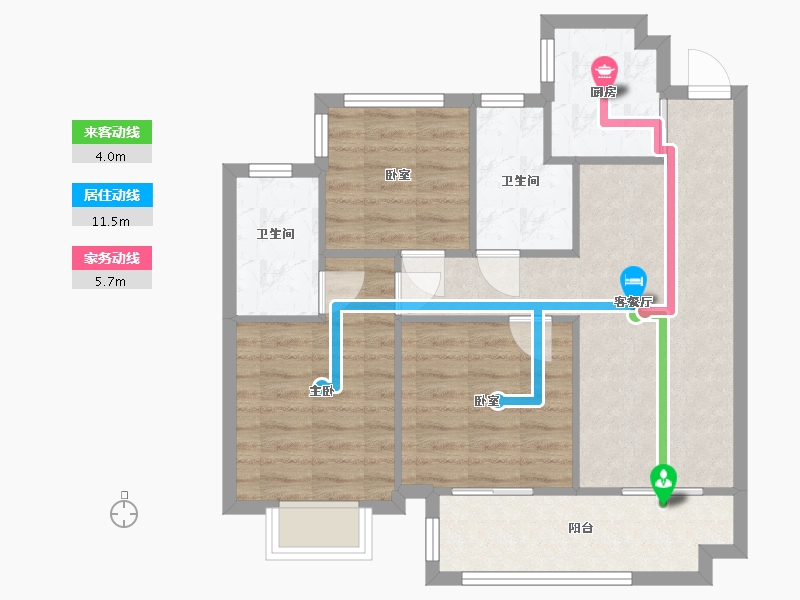 安徽省-合肥市-翡翠正荣府-85.00-户型库-动静线