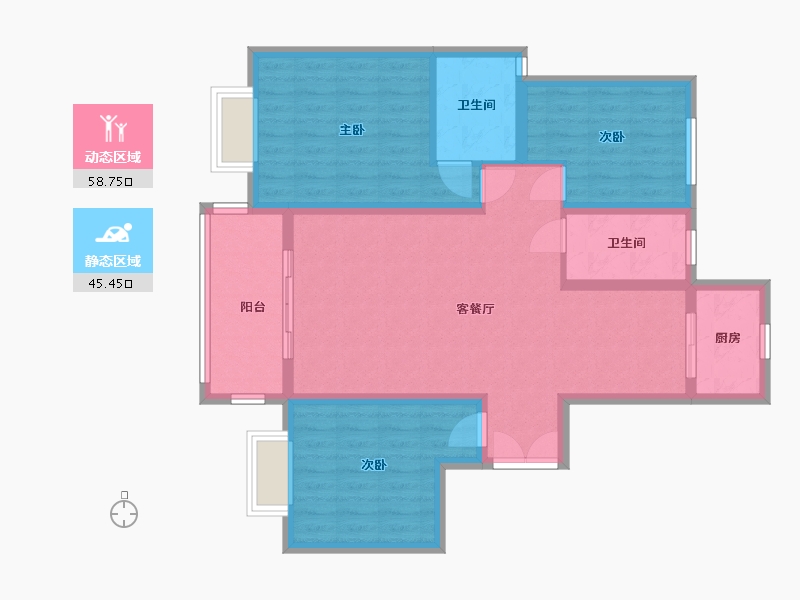 河南省-濮阳市-龙湖壹号-115.04-户型库-动静分区