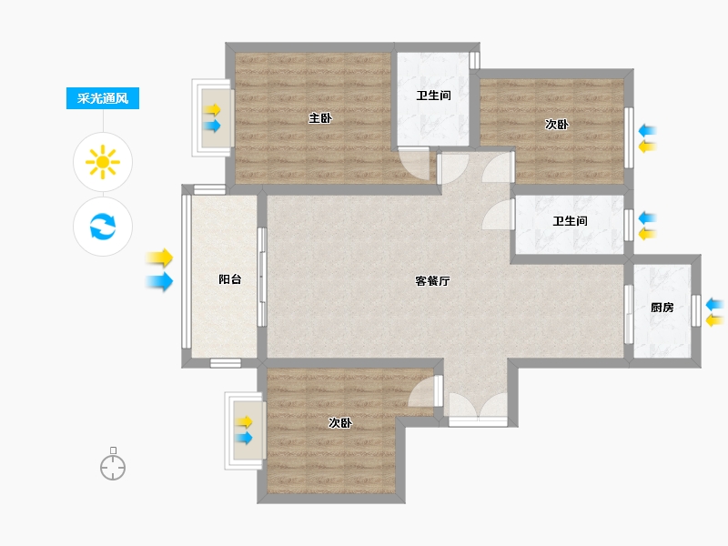 河南省-濮阳市-龙湖壹号-115.04-户型库-采光通风