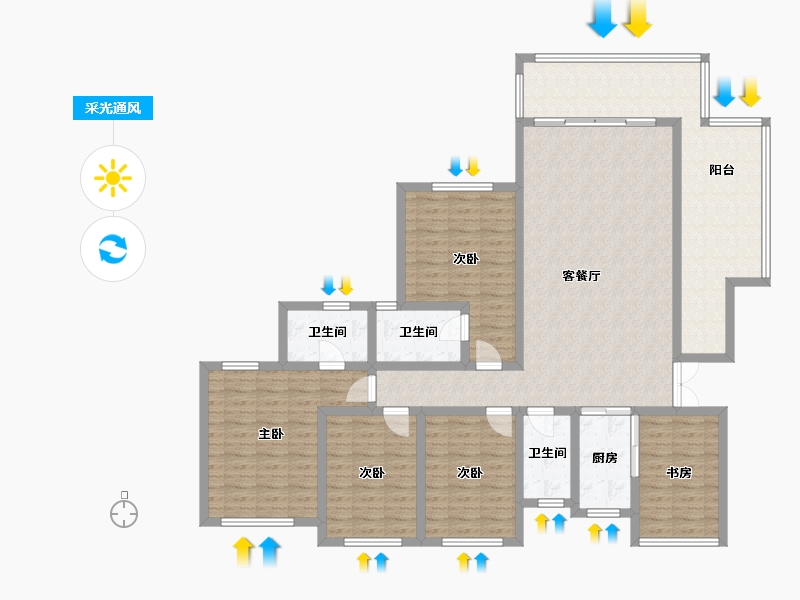 四川省-宜宾市-长江大院-95.79-户型库-采光通风